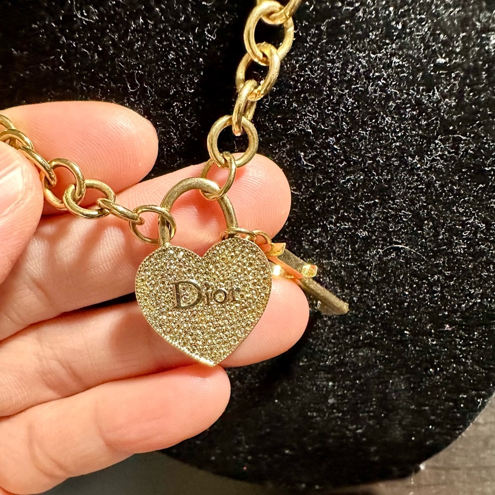 Dior Gold Plated Necklace with rhinestone - Picture 3 of 4